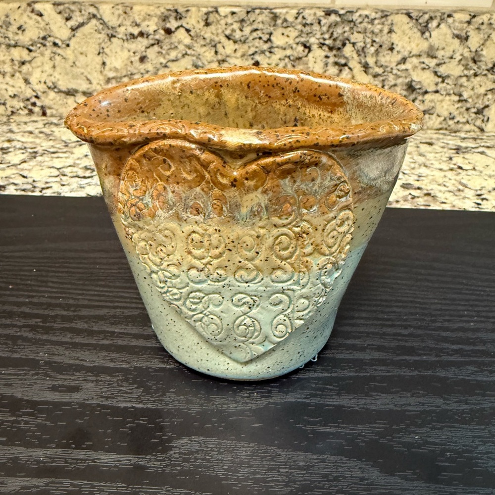 Crossroads Pottery Heart Vase